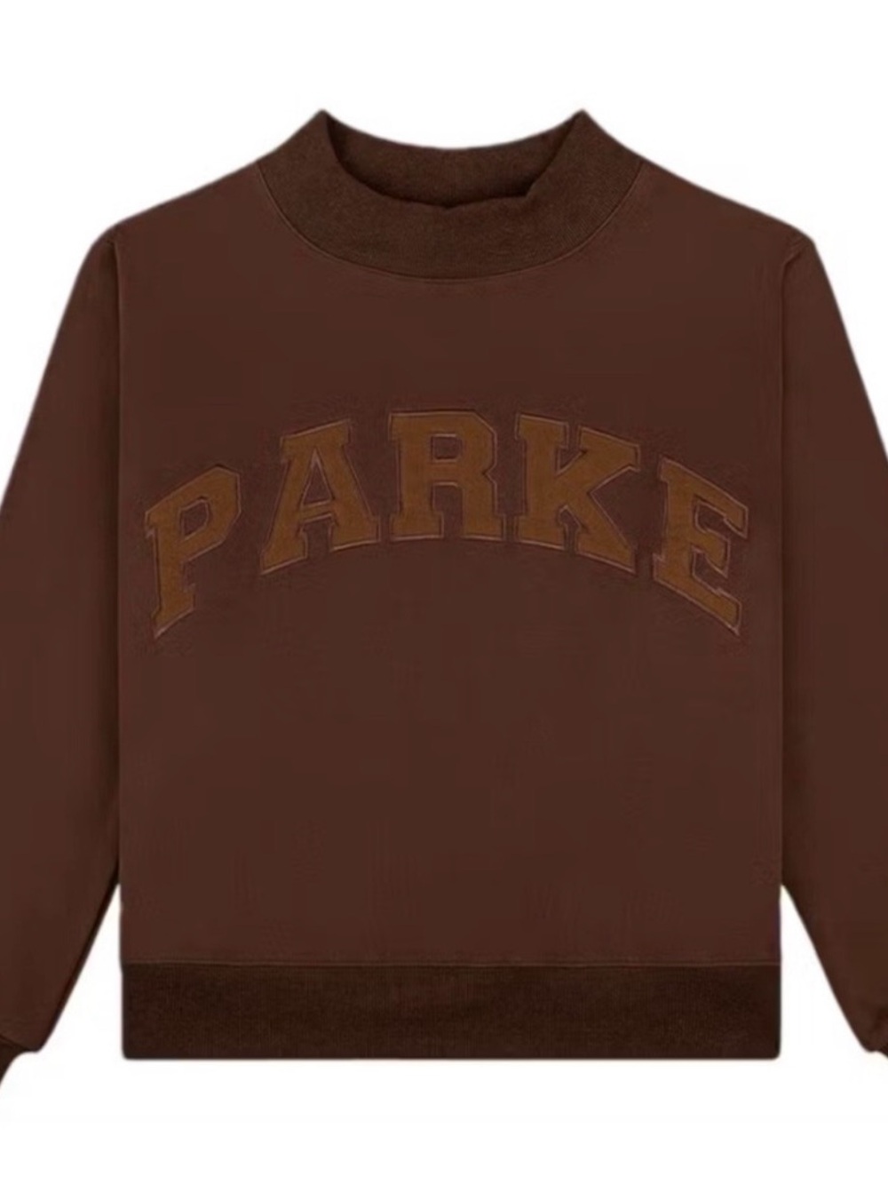 Parker Brown Crewneck Sweatshirt with Appliqué Logo